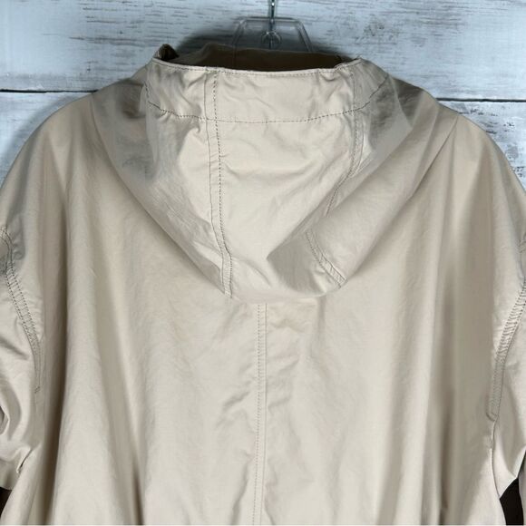 GAP Hooded Water Resistant Oversized Anorak Parka Nylon Travel Rain Coat S - Picture 7 of 10